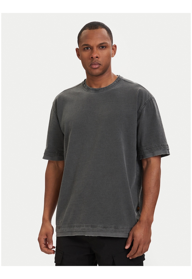 Tricou barbati - gri - material bumbac organic 100%