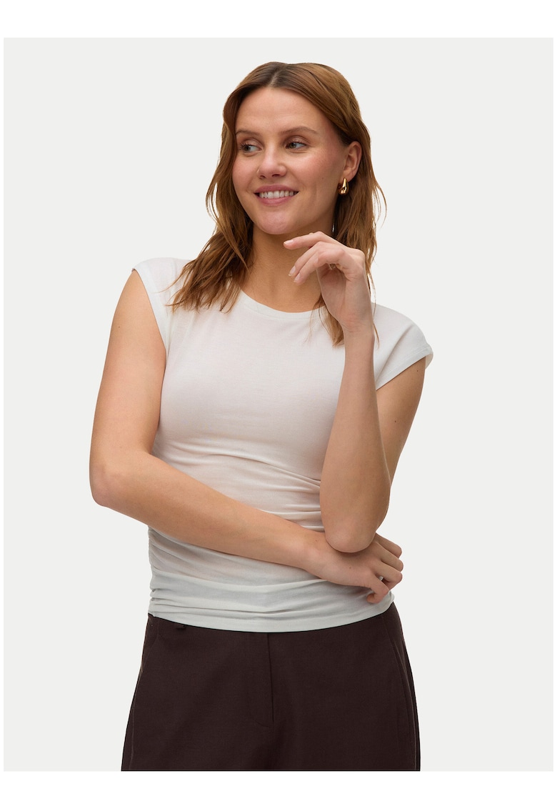 Tricou dama - alb - lyocell - uni