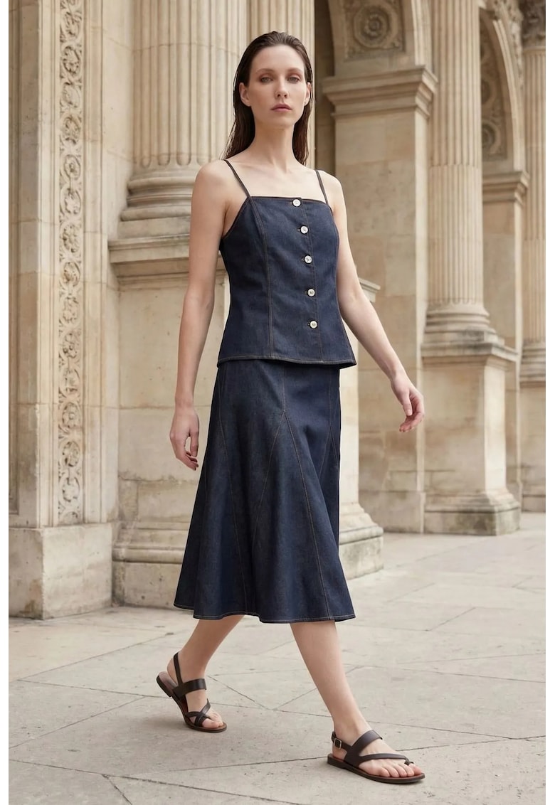 Set din doua piese dama - bumbac/lycra - albastru - casual - Albastru