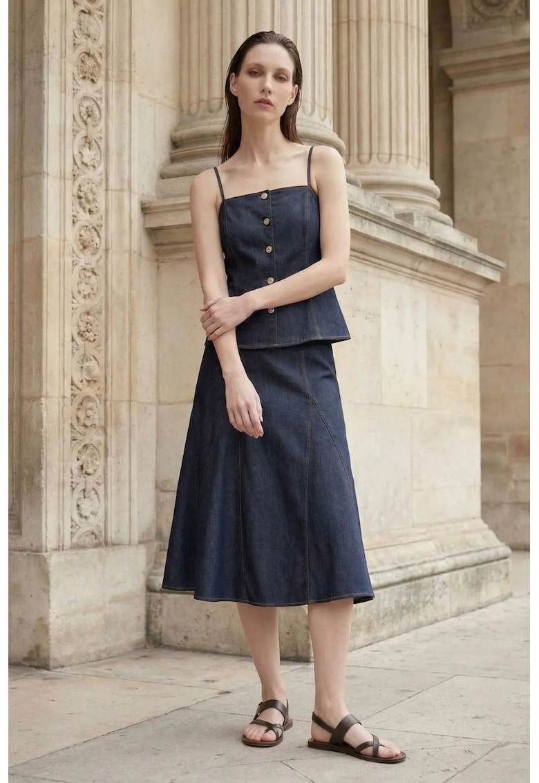 Set din doua piese - bumbac-lycra - albastru - casual -