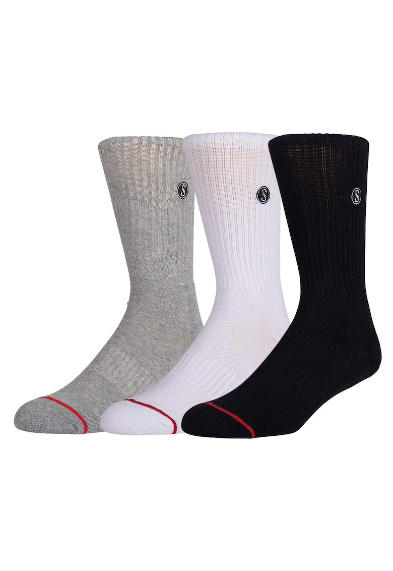 Set de sosete lungi cu model uni - 3 perechi