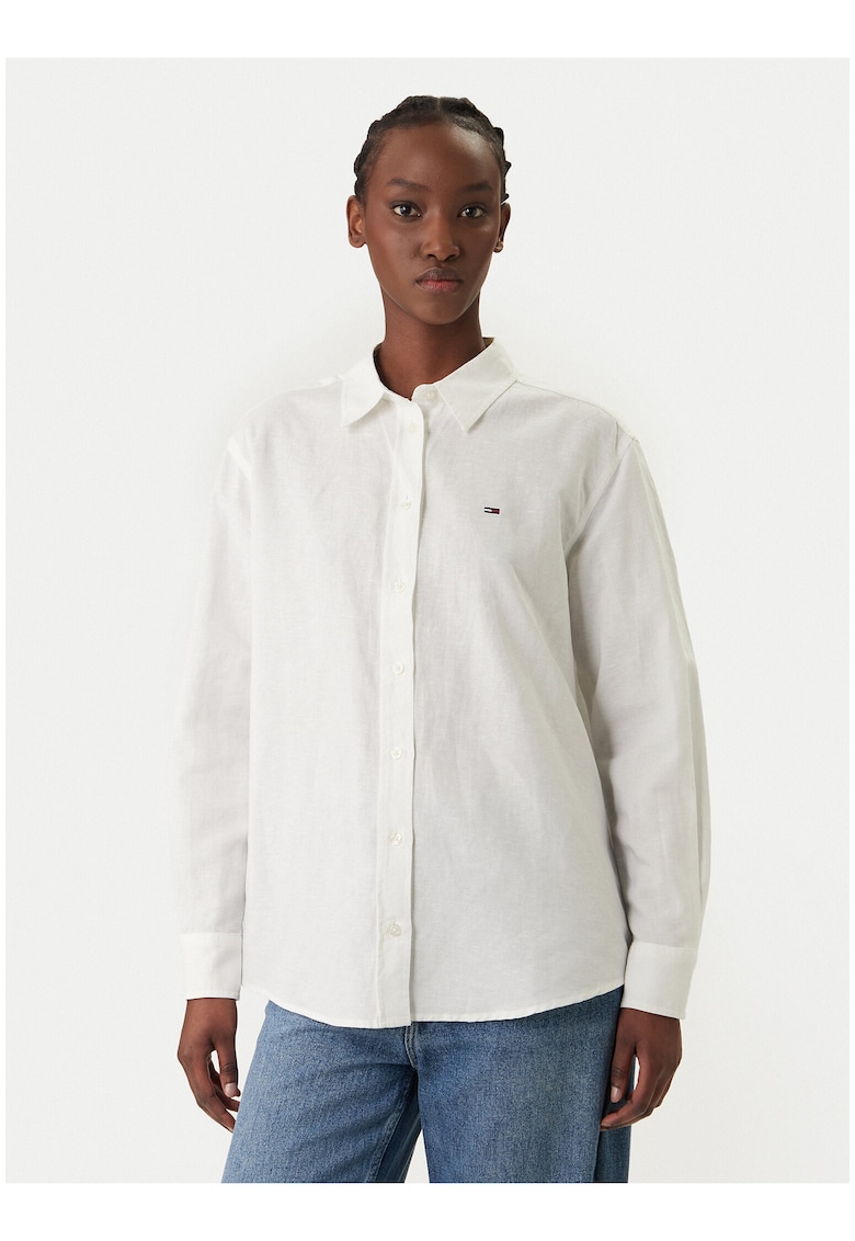 camasa oversized din in si bumbac -