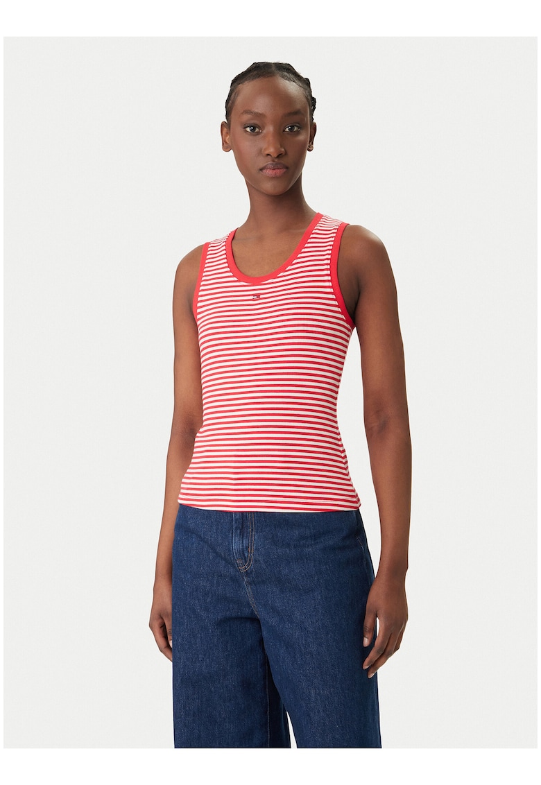 Top slim fit cu dungi -