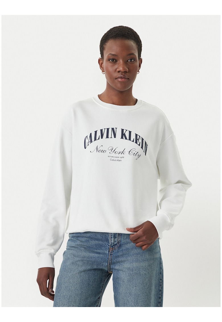 Bluza din bumbac cu imprimeu logo