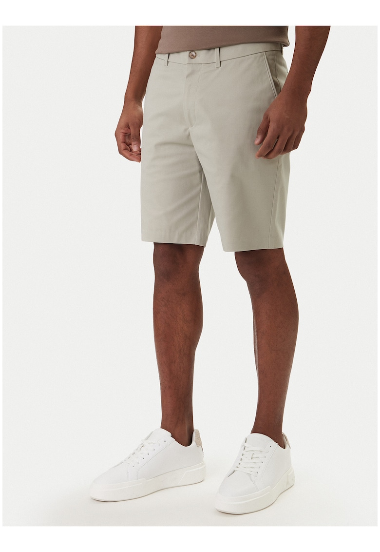 Pantaloni scurti chino skinny din amestec de bumbac