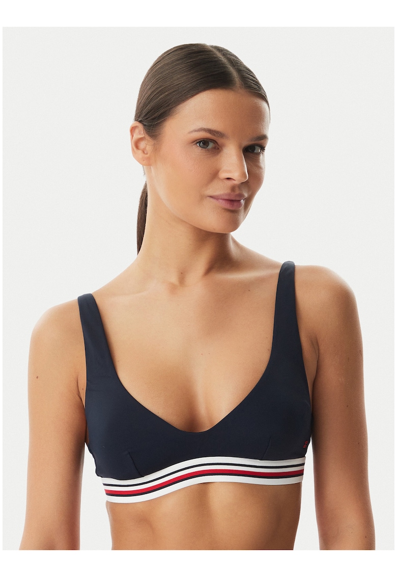 Sutien de baie uni cu banda elastica -
