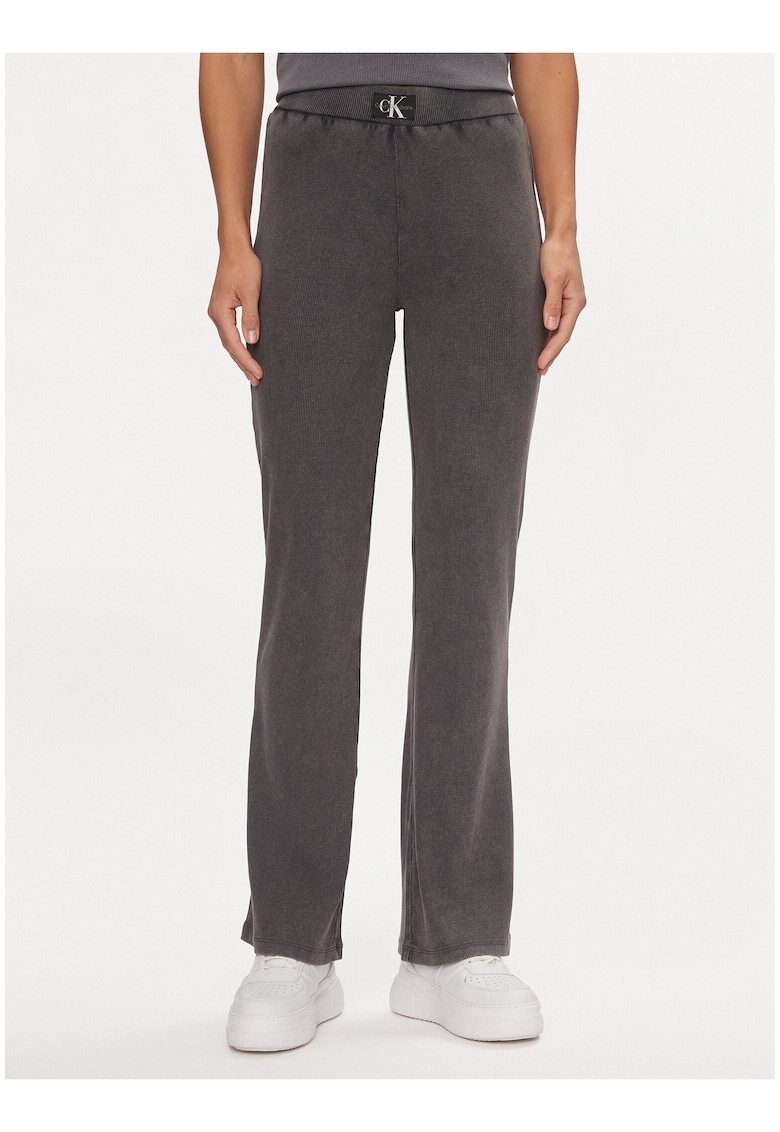 Pantaloni de trening din material striat -
