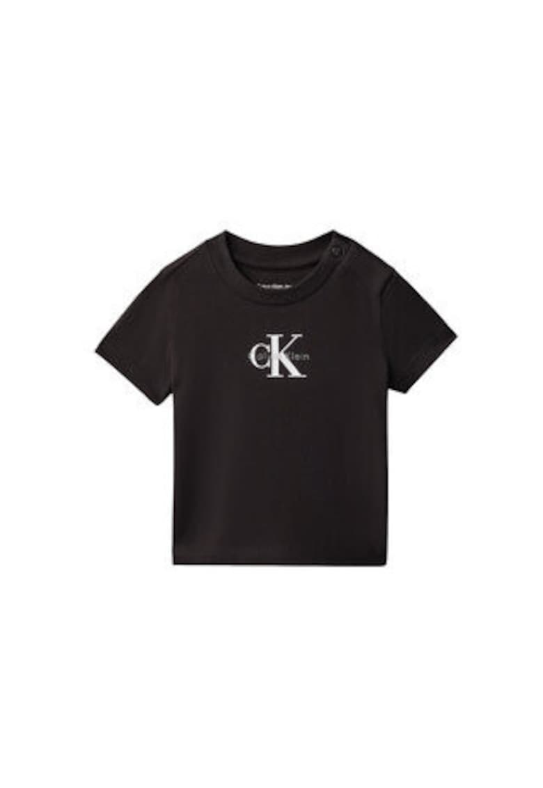 Tricou din bumbac cu imprumeu logo