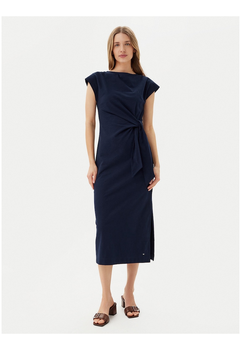 Rochie midi cu detaliu innodat -