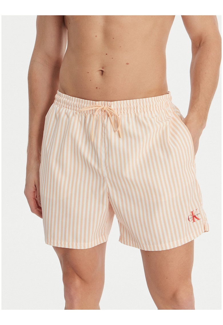 Pantaloni scurti de baie cu snur si un buzunar pe partea din spate