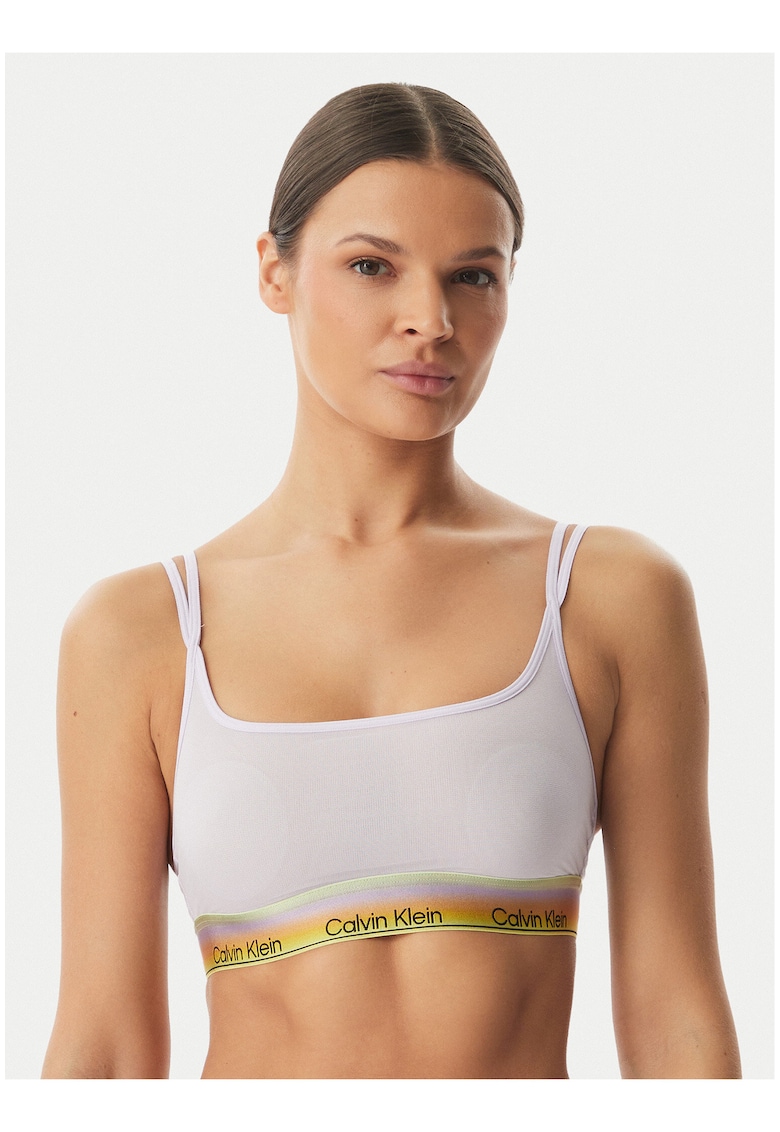 Bustier uni cu logo