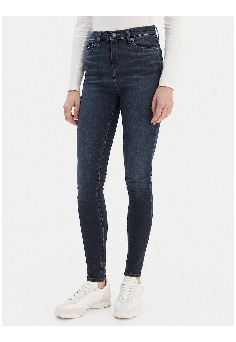Blugi skinny cu talie inalta -