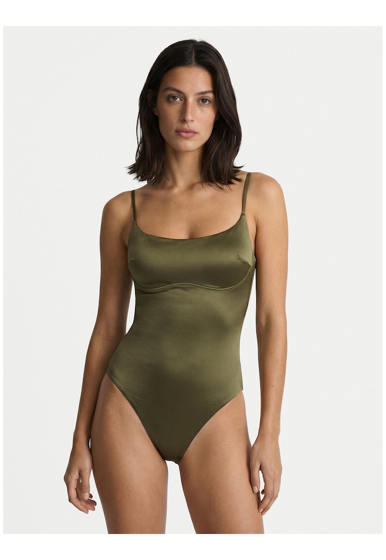 Costum de baie intreg cu bretele ajustabile