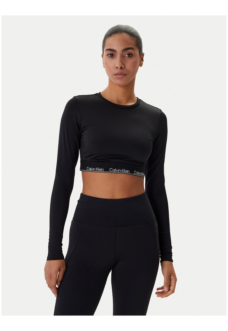 Bluza crop cu logo