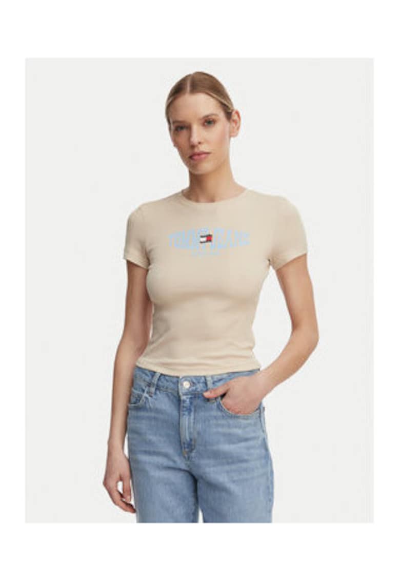 Tricou slim fit cu imprimeu logo