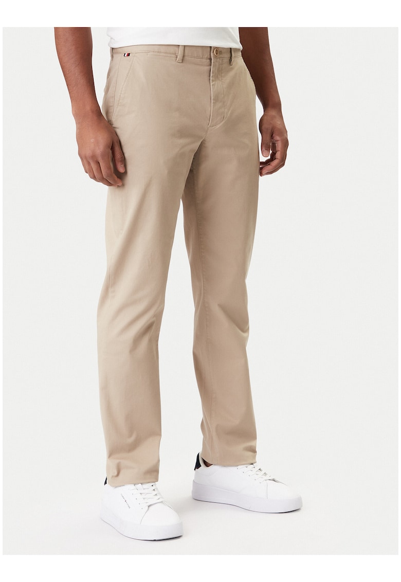 Pantaloni chino din bumbac cu croiala dreapta