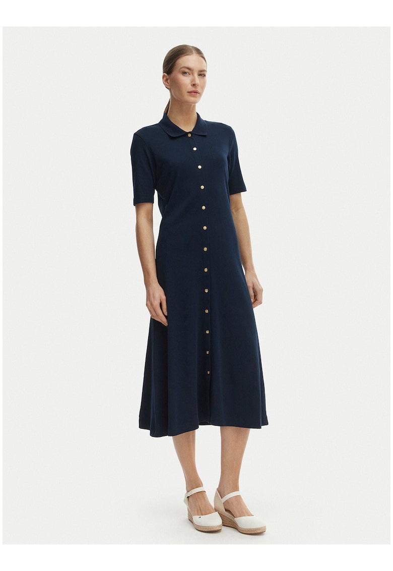 Rochie din bumbac cu model uni