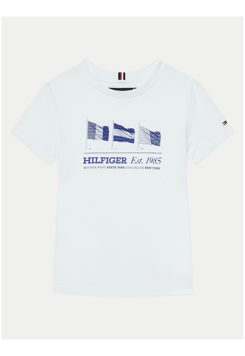 Tricou cu imprimeu grafic si logo