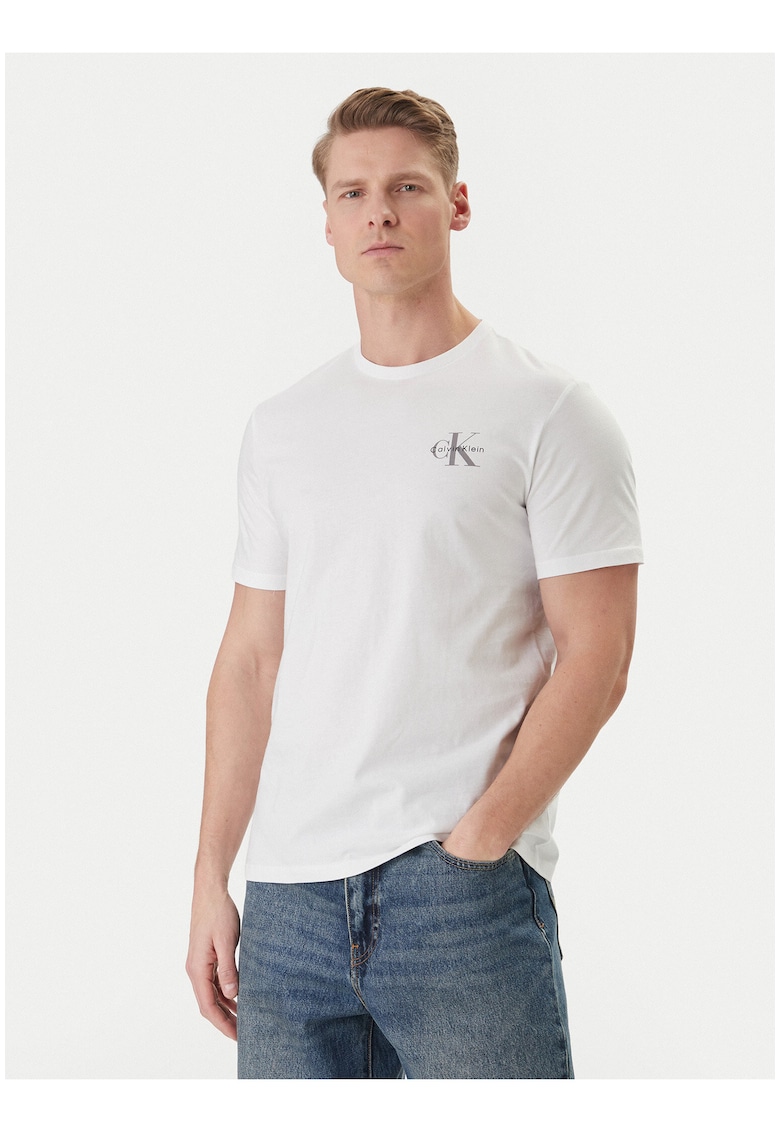 Tricou cu logo pe piept din bumbac