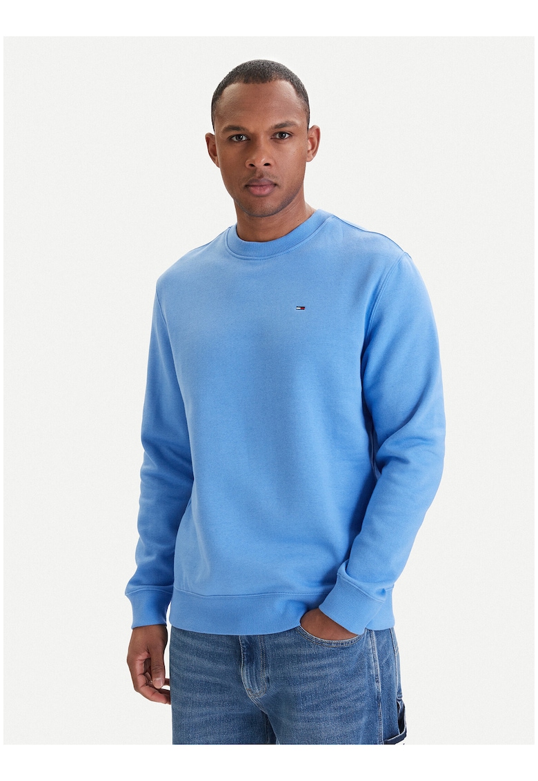 Bluza regular fit din amestec de bumbac cu maneci lungi