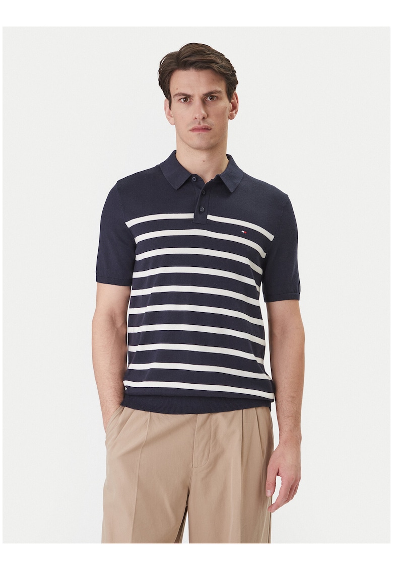 Tricou Polo cu dungi -