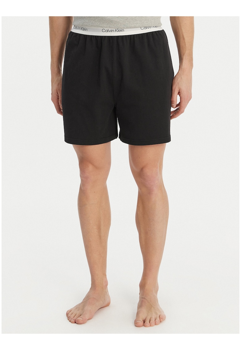 Pantaloni scurti de pijama cu banda contrastanta