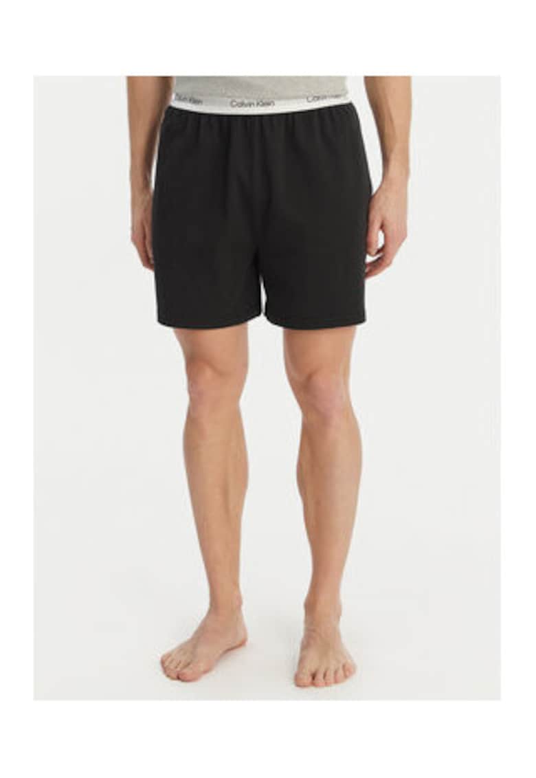 Pantaloni scurti de pijama cu banda contrastanta