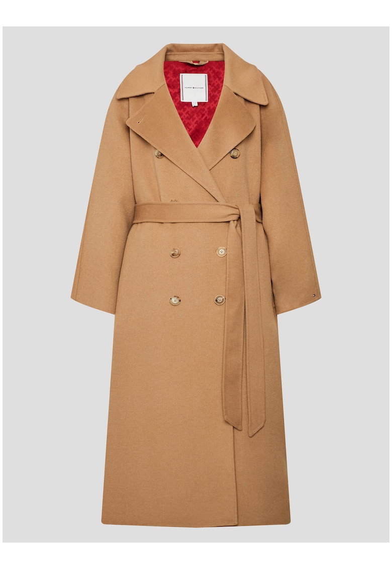 Palton din lana plus size -
