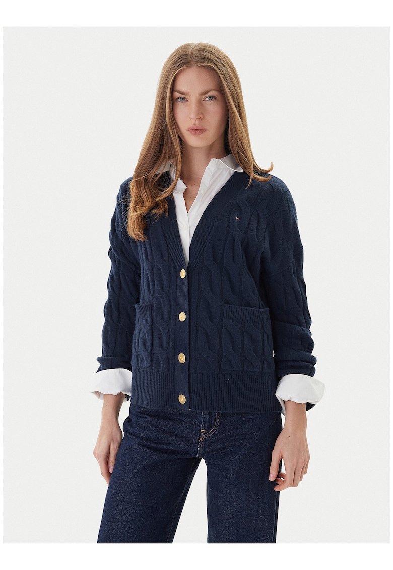 Cardigan texturat din lana -