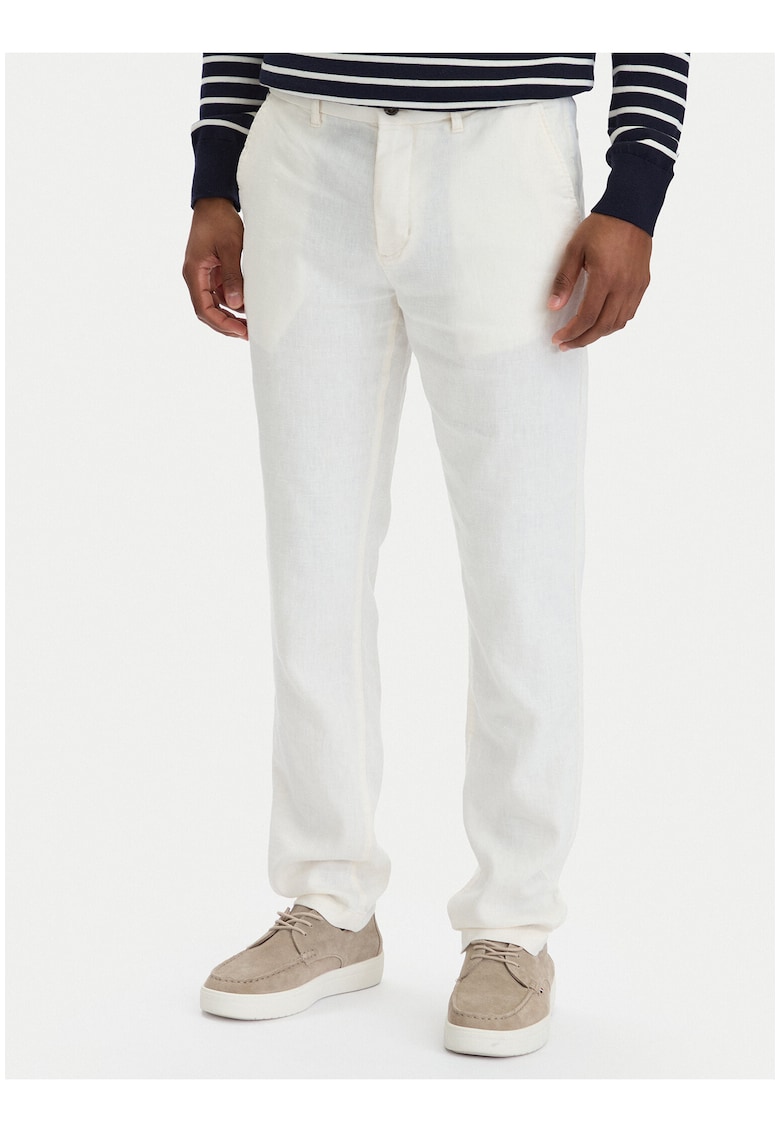 Pantaloni Chino din amestec de in