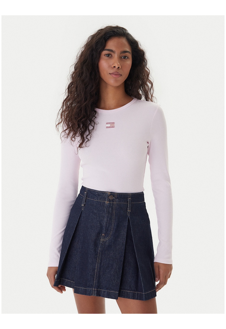 Bluza slim fit cu logo mic