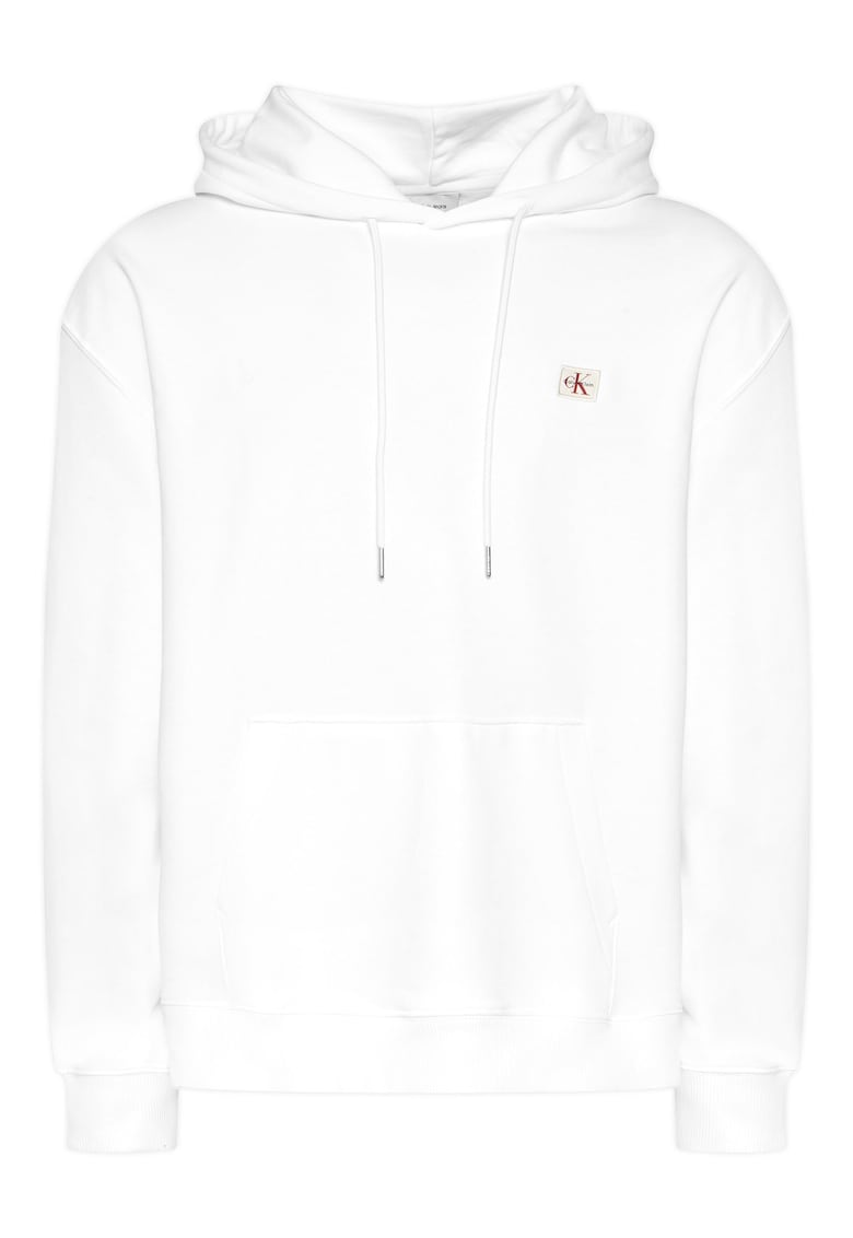 Hanorac regular fit cu logo discret - gluga si snur -