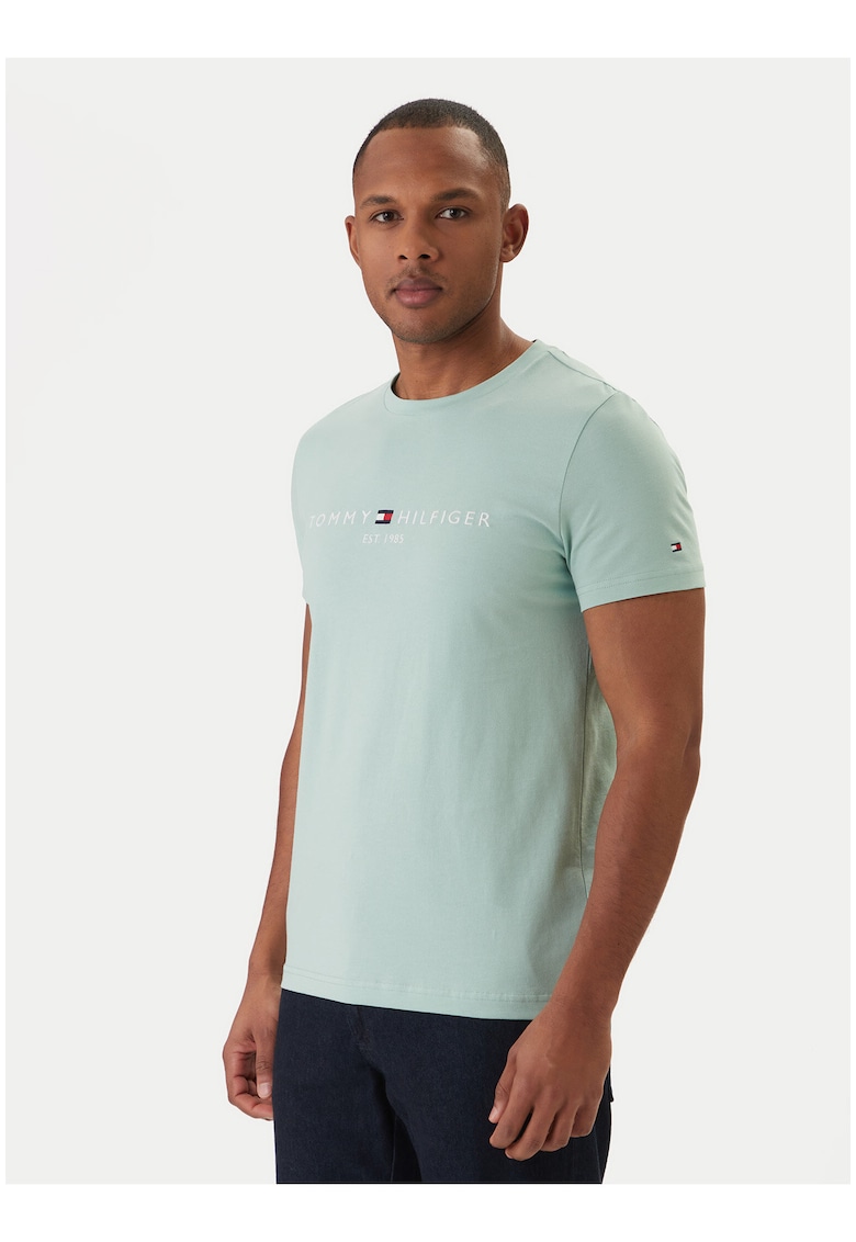 Tricou slim fit cu imprimeu logo