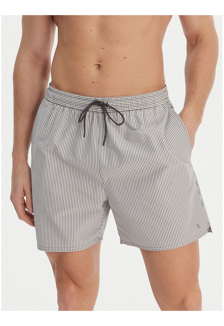 Pantaloni scurti de baie cu talie elastica - snur si buzunare