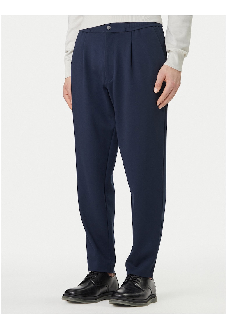 Pantaloni eleganti din nailon si lyocell cu talie medie