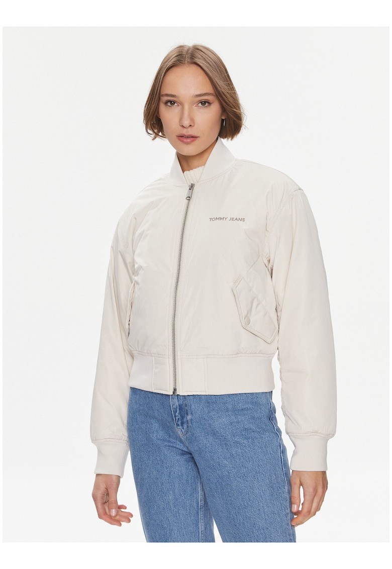 Geaca bomber cu fermoar -