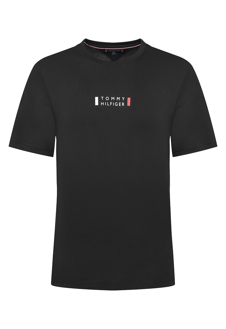 Tricou din bumbac cu logo. -