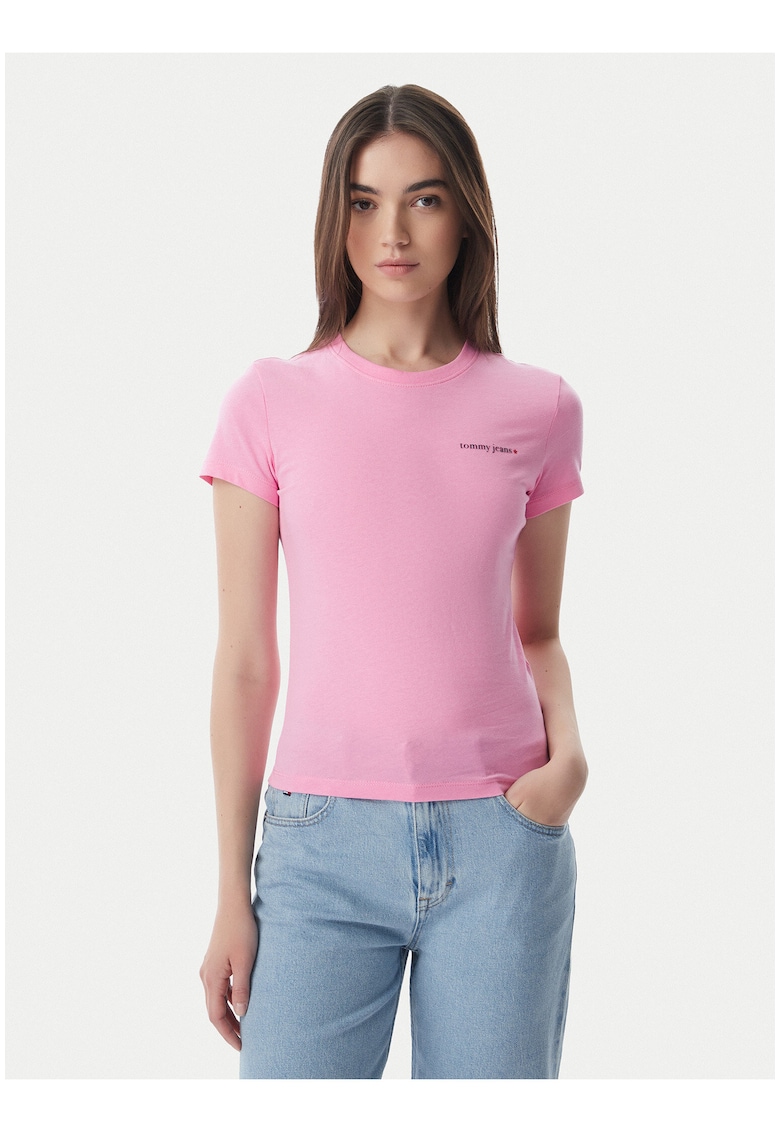Tricou uni cu maneci scurte