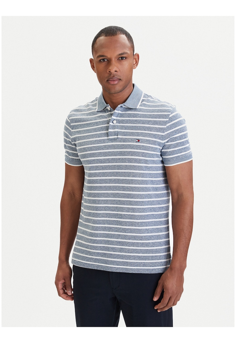 Tricou polo cu dungi