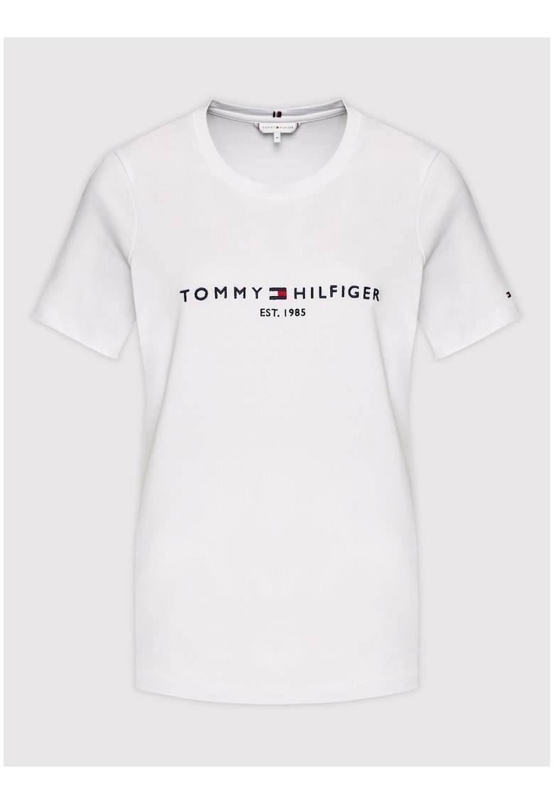 Tricou din bumbac organic cu logo pe piept -