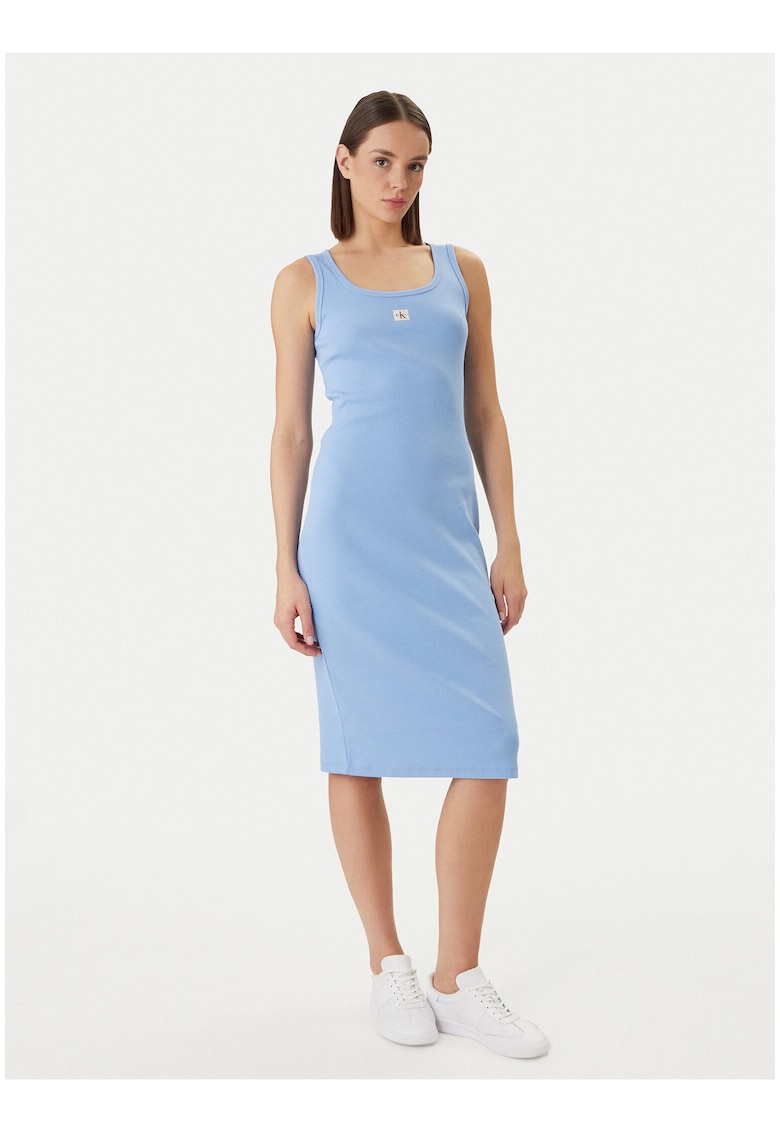 Rochie midi cambrata fara maneci
