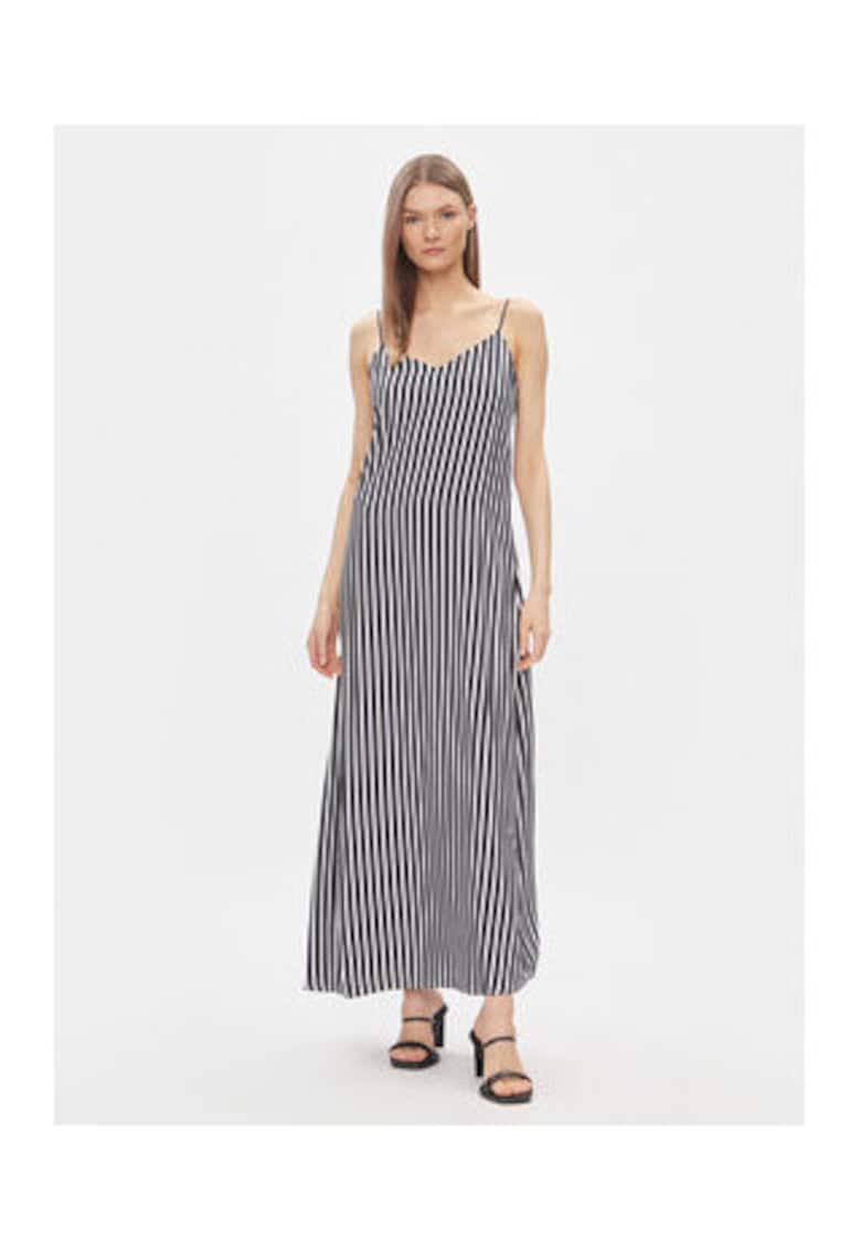 Rochie maxi cu model in dungi