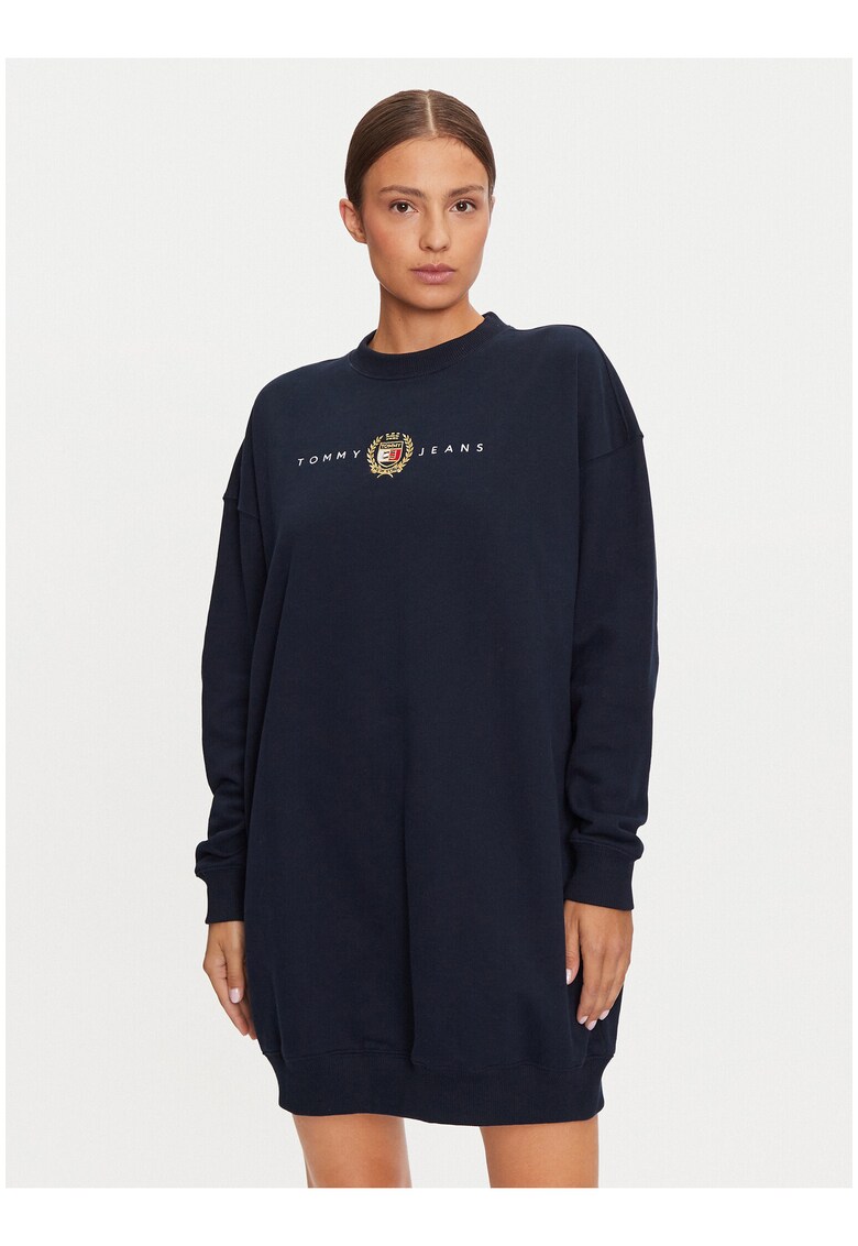 Rochie tricotata mini cu logo -