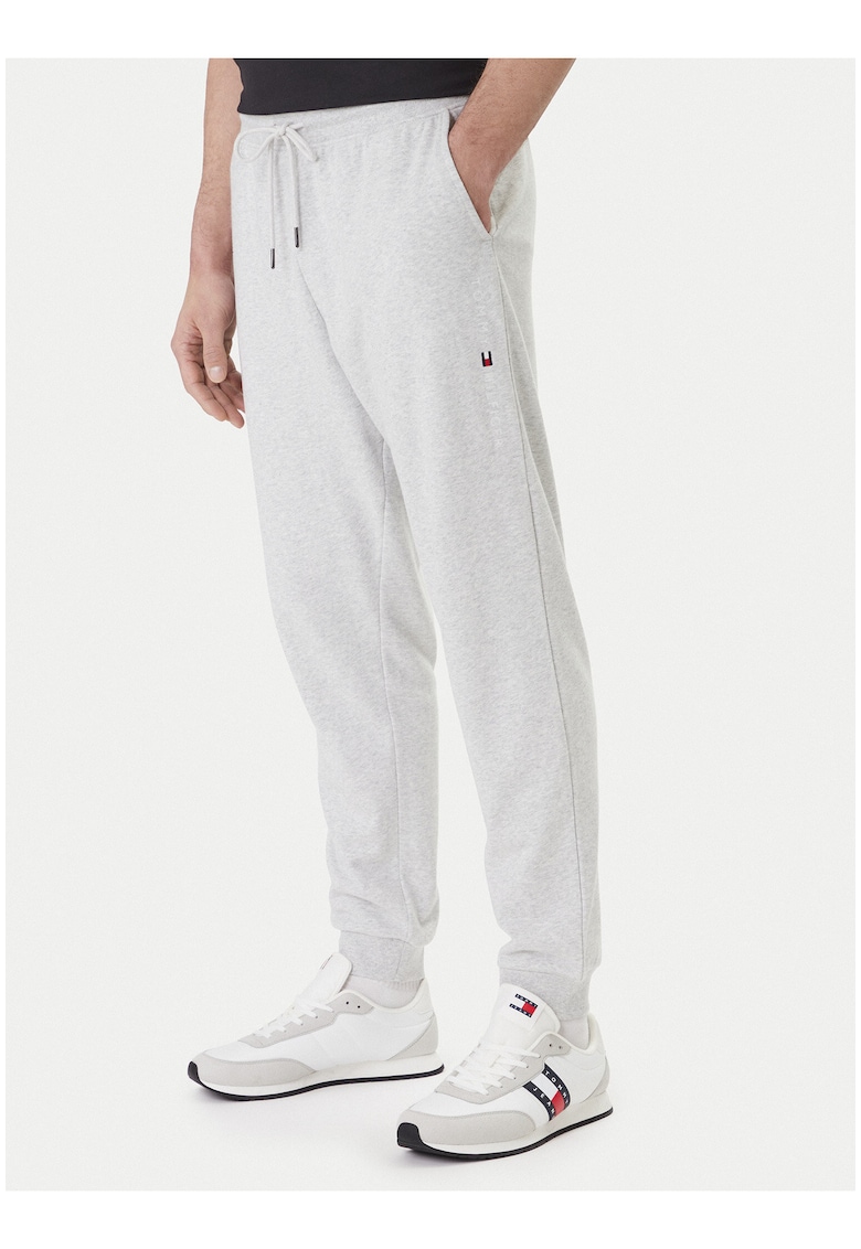 Pantaloni de trening din amestec de bumbac cu buzunare si snur in talie