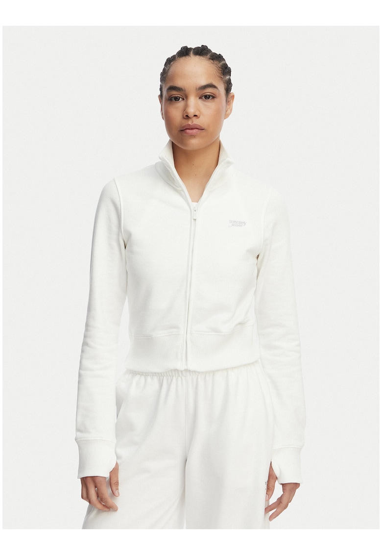 Bluza slim fit din bumbac cu fermoar