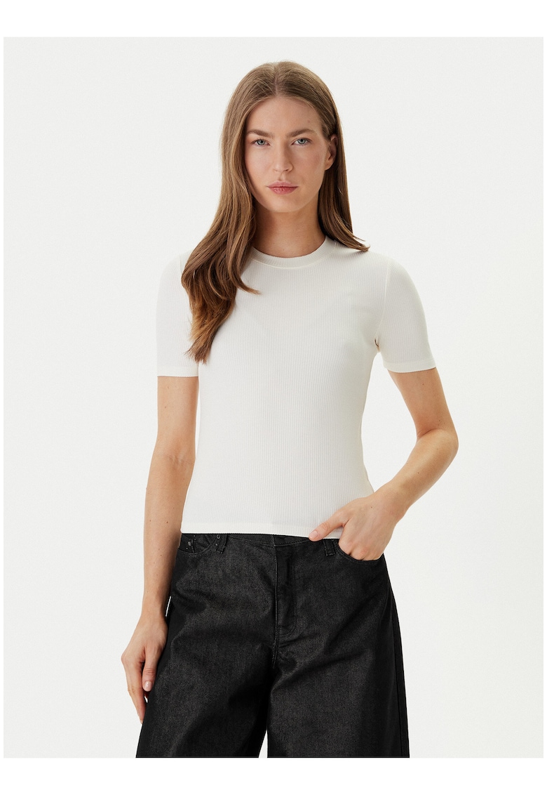 Tricou uni texturat