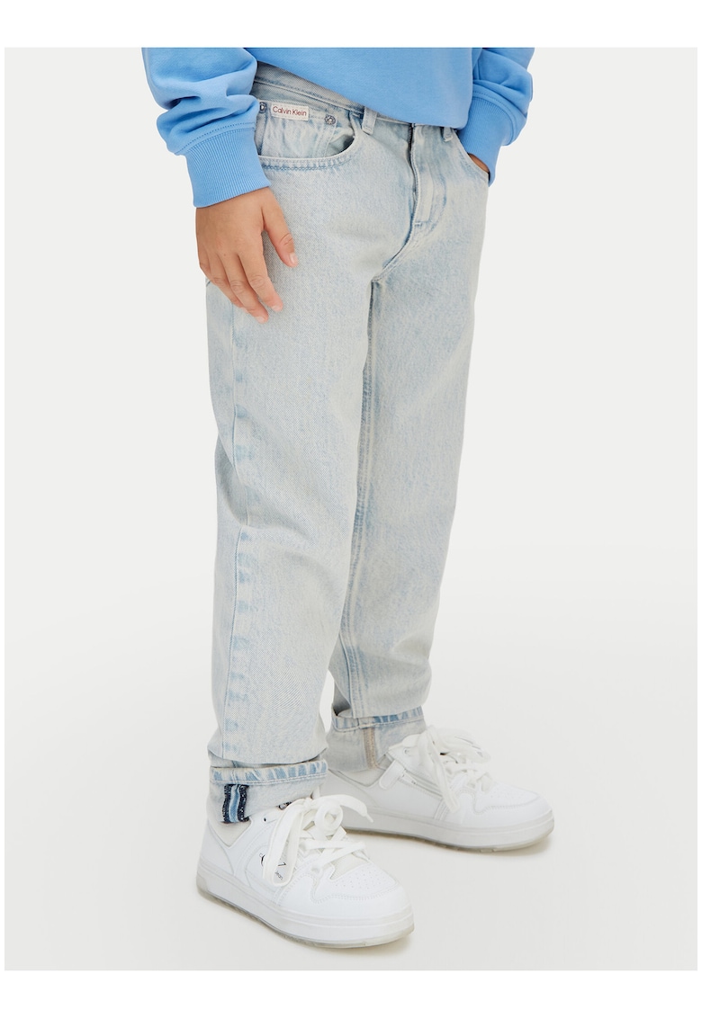 Blugi unisex cu talie medie