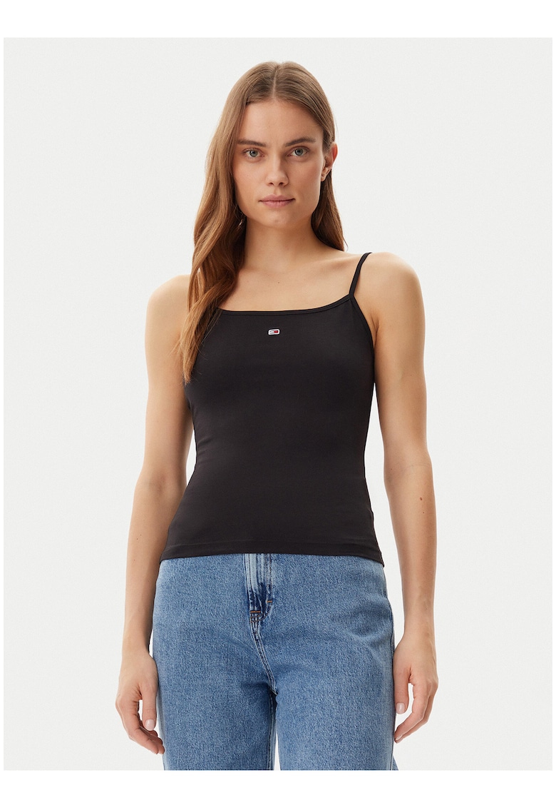 Maiou slim fit cu bretele subtiri -