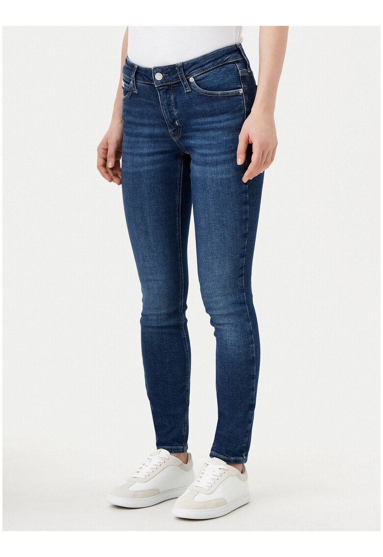 Blugi skinny cu talie medie -