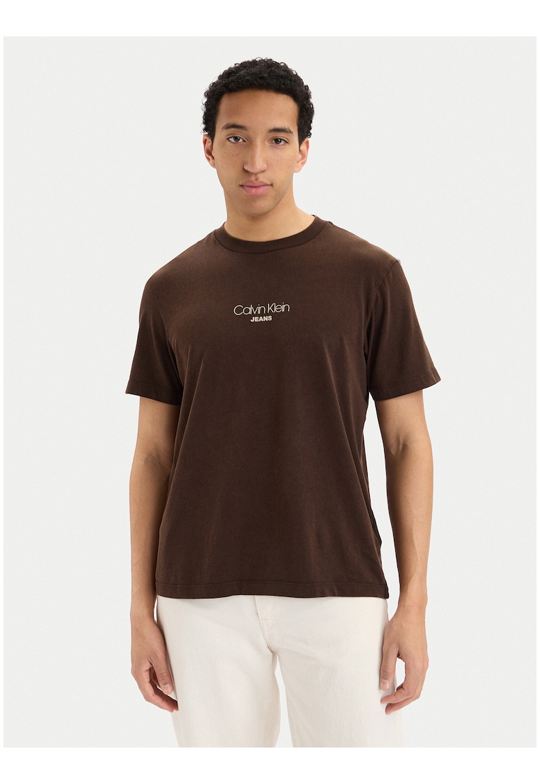 Tricou regular fit din bumbac cu logo discret pe piept